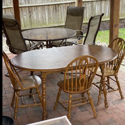 Wooden kitchen table 