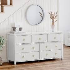 All White Dresser And Mirror ‼️ Same Day Delivery