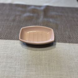 Vintage pink ceramic soap dish 