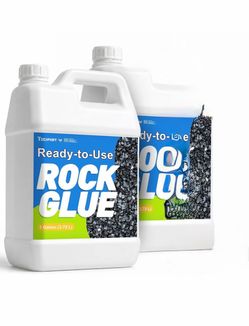 Ready-to-Use Rock Glue for Landscaping with Electric Sprayer 2 Gallon Gravel Glue for Pea Gravel Pebbles & Stones, Weather Resistant, Strong Hold, Wat