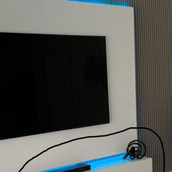 High Gloss White Floating TV Stand