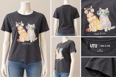 UNIQLO x PAUL & JOE Cat Graphic T-Shirt – XS – Like New