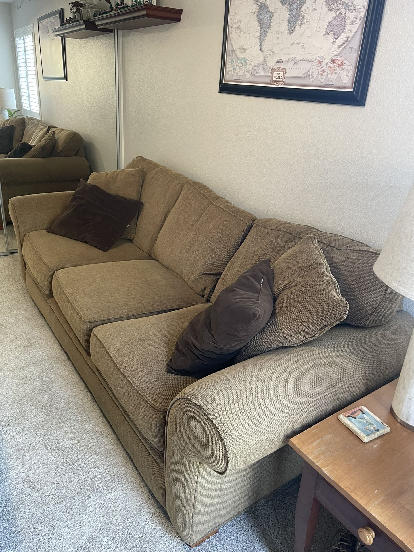 Pull Out Couch + Ethan Allen Side Table