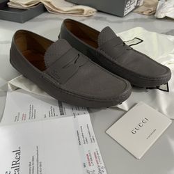 Gucci Authentic Men Leather Loafers New