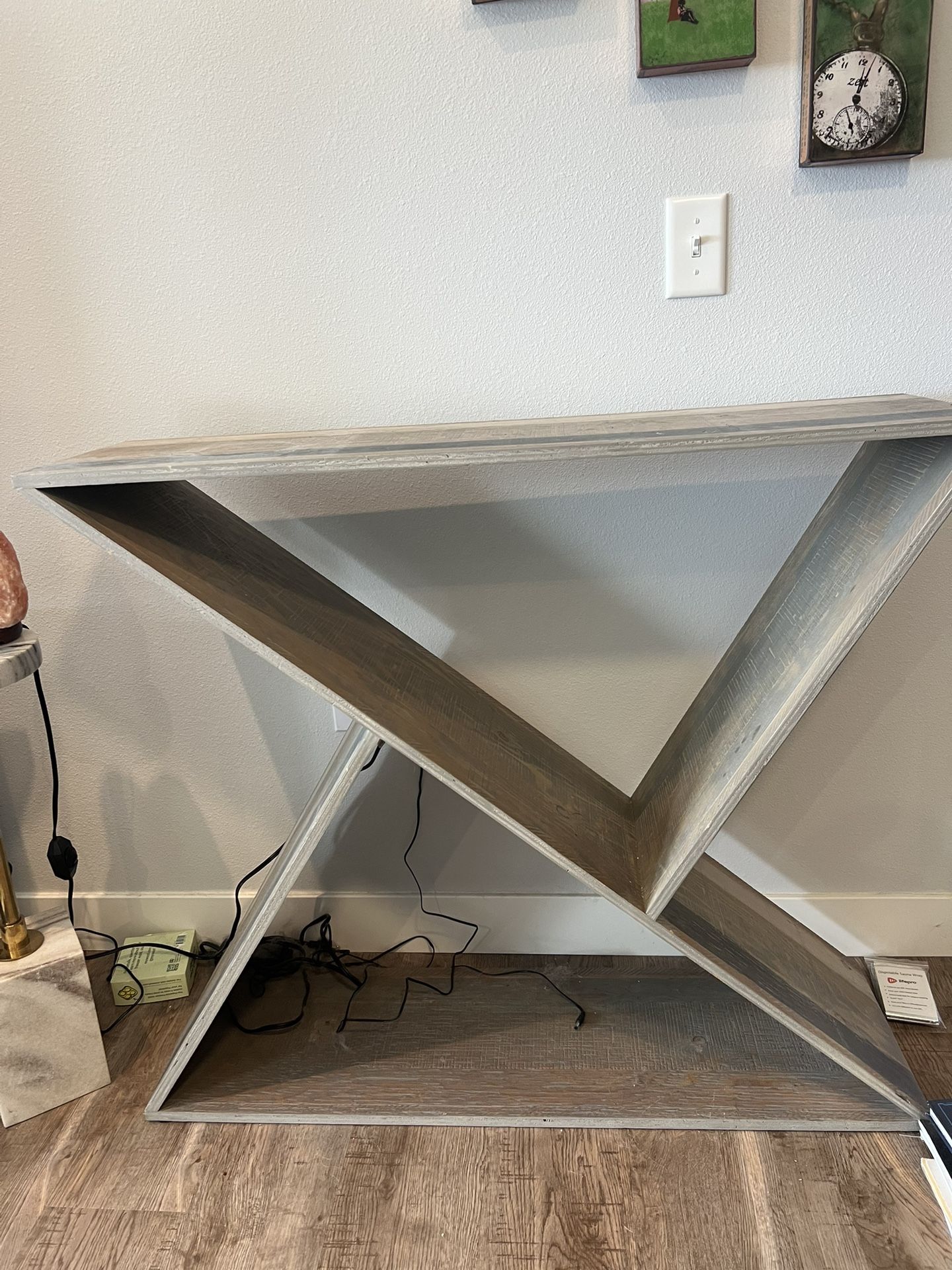 Hourglass Shaped Wood Table