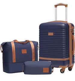 Carry-On Suitcase w/ 2 bags inside