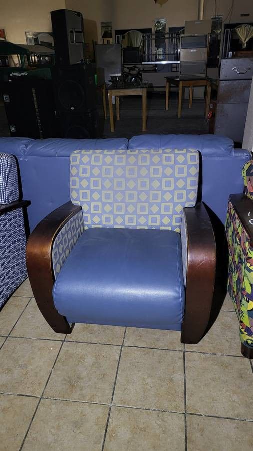 Blue Lobby Chair 