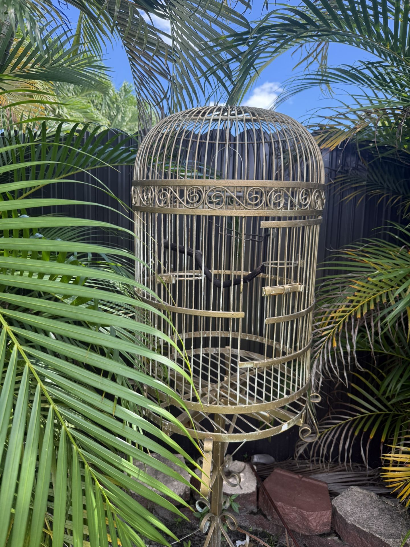 Antique Gold Bird Cage