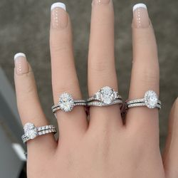 3Ctw VS2/G Lab Grown Diamond Bridal Ring Set 