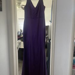 Purple satin dress 