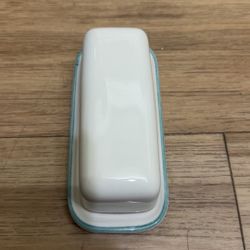 Vintage 1990+ Pfaltzgraff USA Stoneware JUNIPER 1/4 Pound BUTTER DISH Mauve Ring