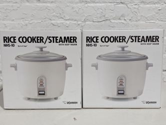 Zojirushi 6-Cup Rice Cooker Steamer with Automatic Keep Warm Function NHS-10