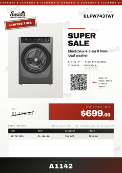 Electrolux ELFW7437AT Washer