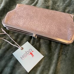 Hobo Lauren Gray Genuine Leather Wallet 