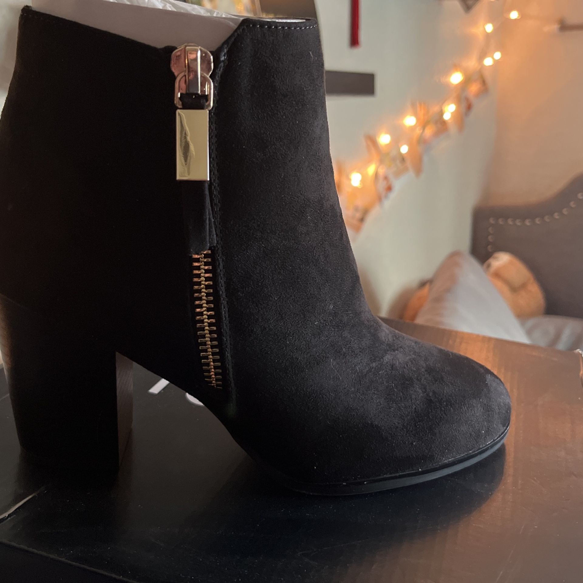 Black Suede Bootie