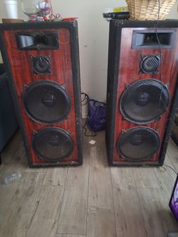 Large Floor Standing Speaker Pair