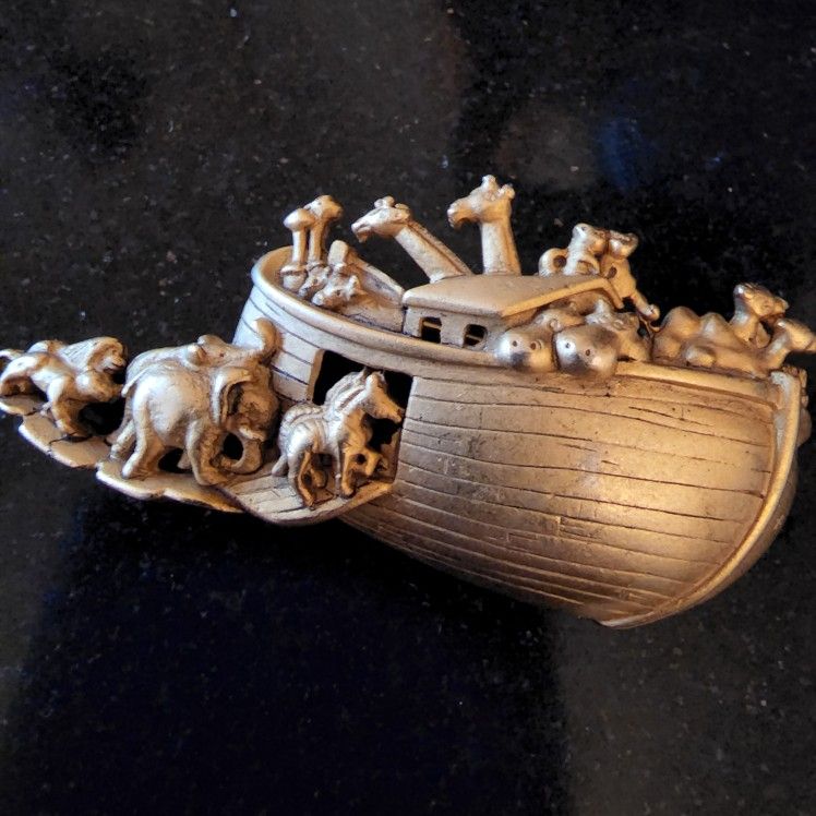 Vintage AJC Stamped Noahs Arc Brooch