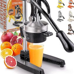 Zulay Kitchen Professional Citrus Juicer Manual Citrus Press and Orange Squeezer - Black