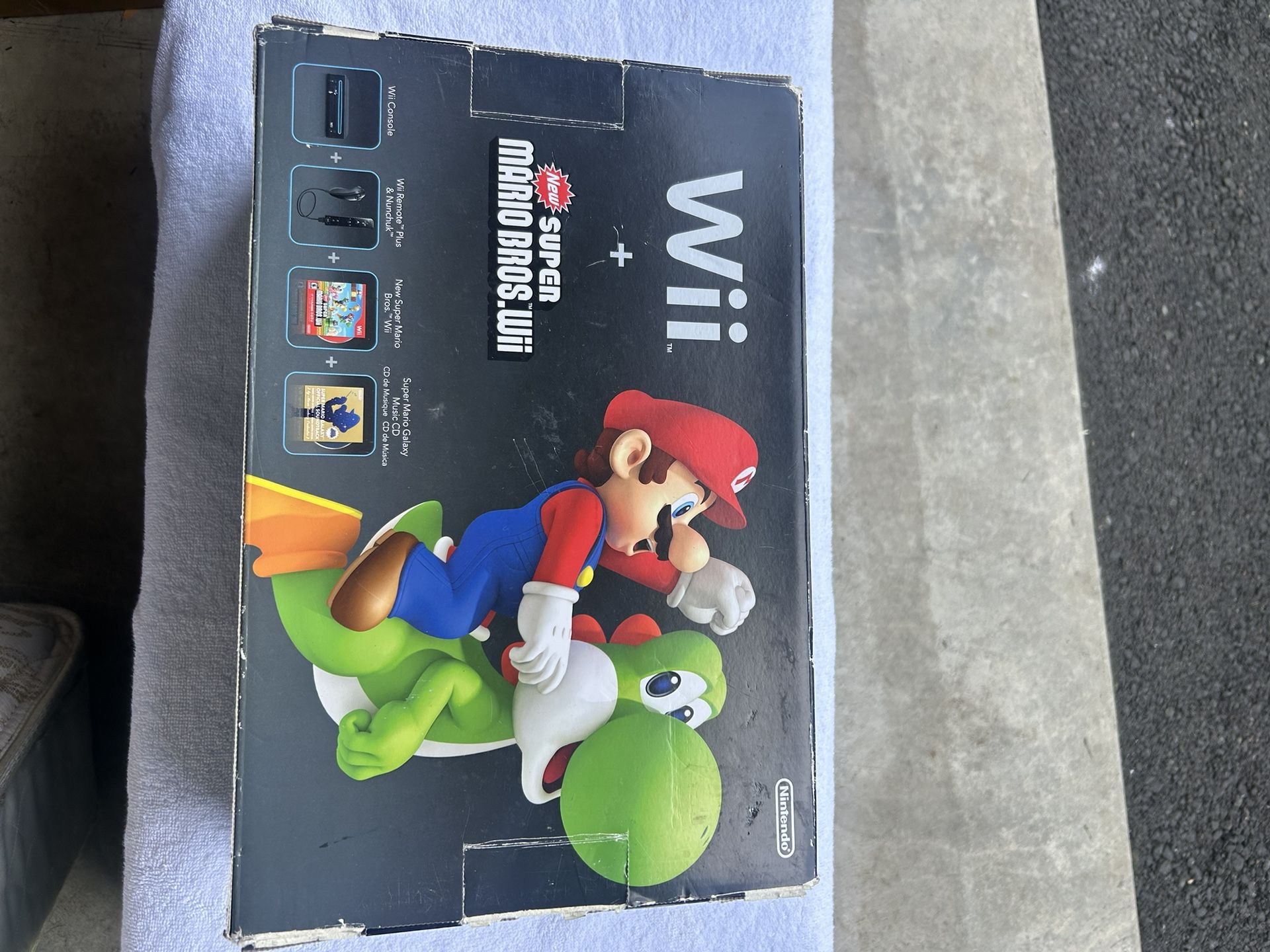 Nintendo Wii New Super Mario Bros. Bundle Black System Console🔥🔥🔥