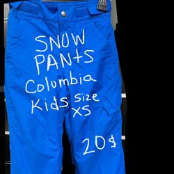 COLUMBIA Brand Kids Snow Pant's FLEECE LINED SIZE XS  20$ 