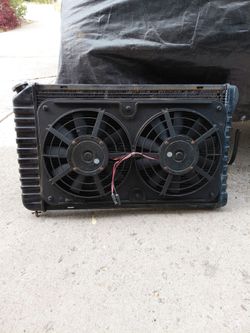 1978 Chevy El Camino/Malibu 3 core radiator with cooling fan