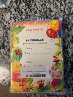 Birthday invitations- Winnie the Pooh