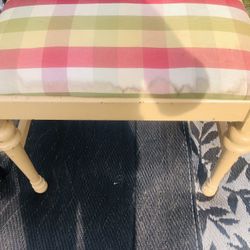 Vintage  Vanity  Stool  21 inches  Wide  13 Deep  16  Tall