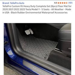 Used – TOUGHPRO All-Weather Floor Mats for Tesla Model 3 (Complete Set)