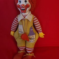 1978 Ronald McDonald's Plush Doll with Whistle