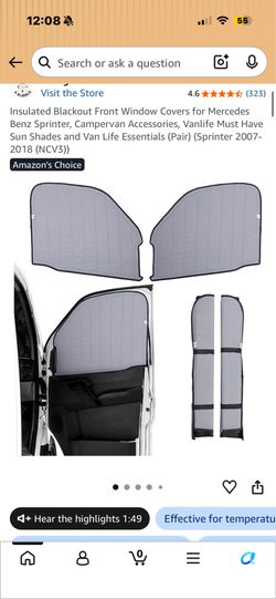 Sprinter van/rv set window door shades and freebies