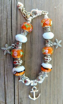 NEW HANDMADE EUROPEAN MURANO GLASS BRACELET