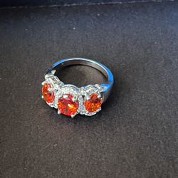 JTV Fine Jewelry Peach Color Stone Ring