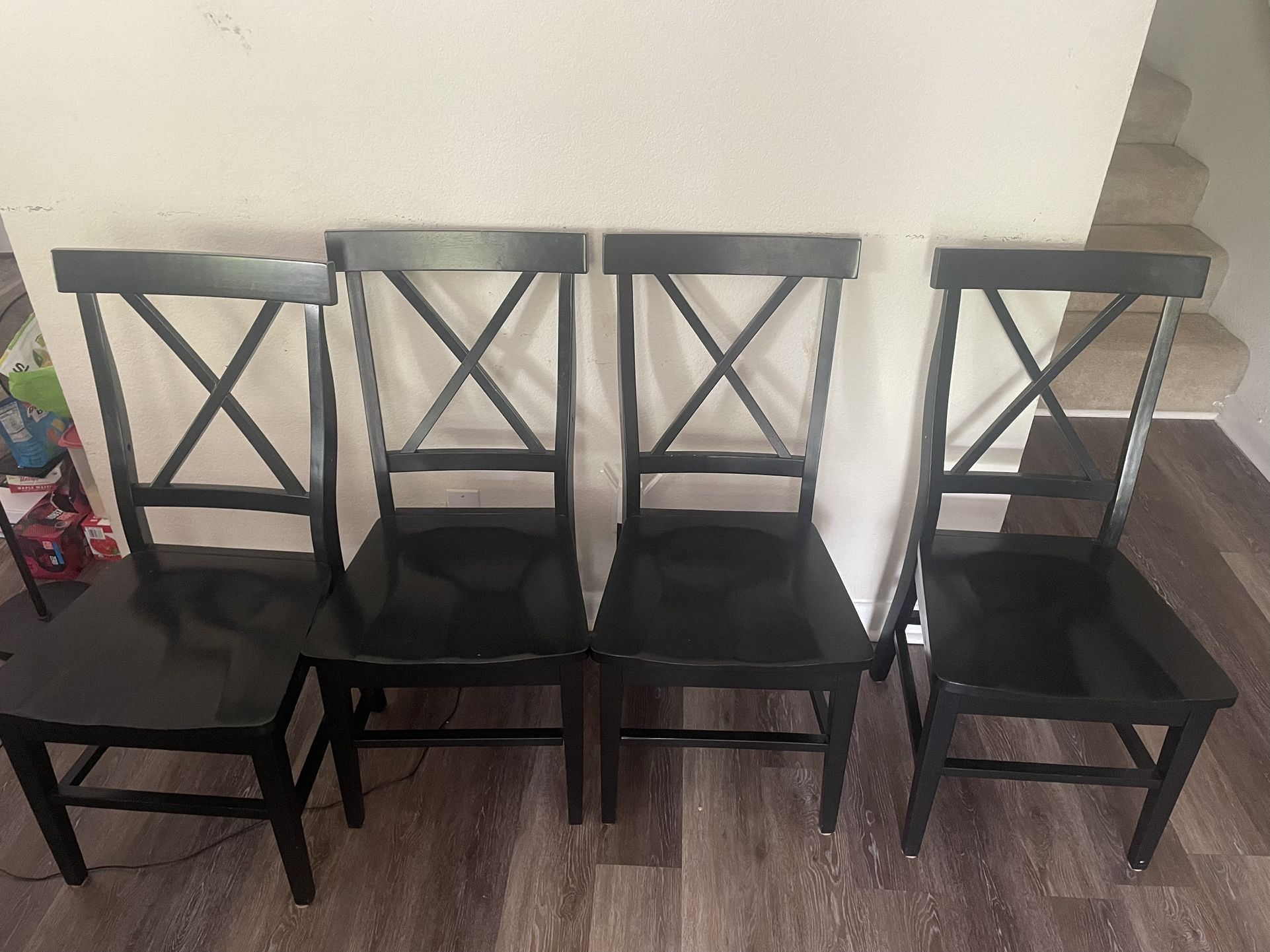 Four black Dinning chairs 