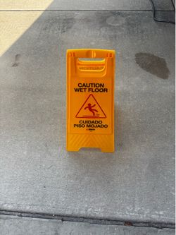 Wet floor signs