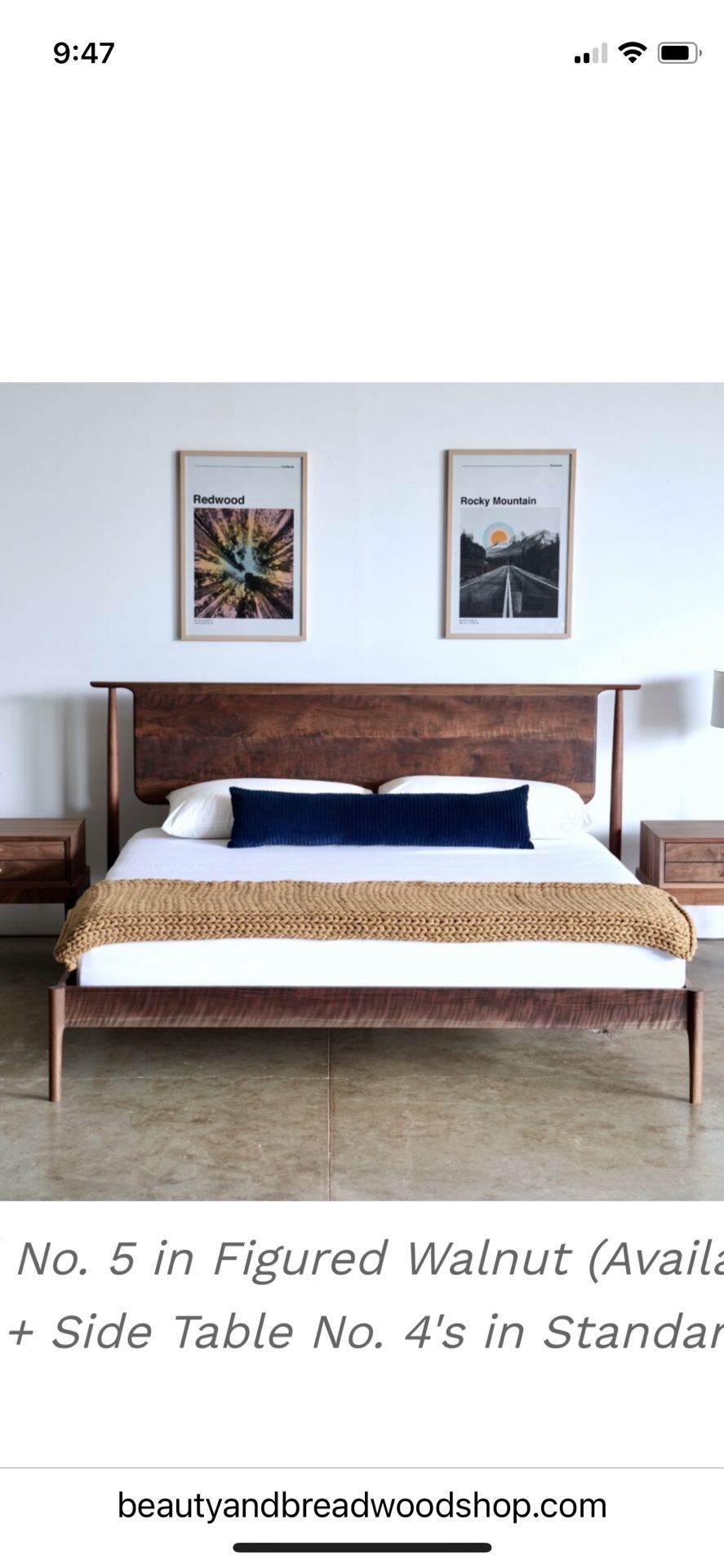 King Bed Frame With Box Spring Mattress, Sheets, And More