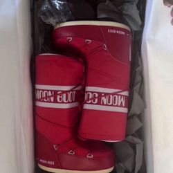 ICON RED NYLON BOOTS