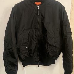 Brand new Black Bomber Jacket Coat (Size: Small)- $25