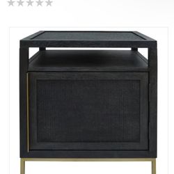 Delancey Wood End Table Cabinet 22x22