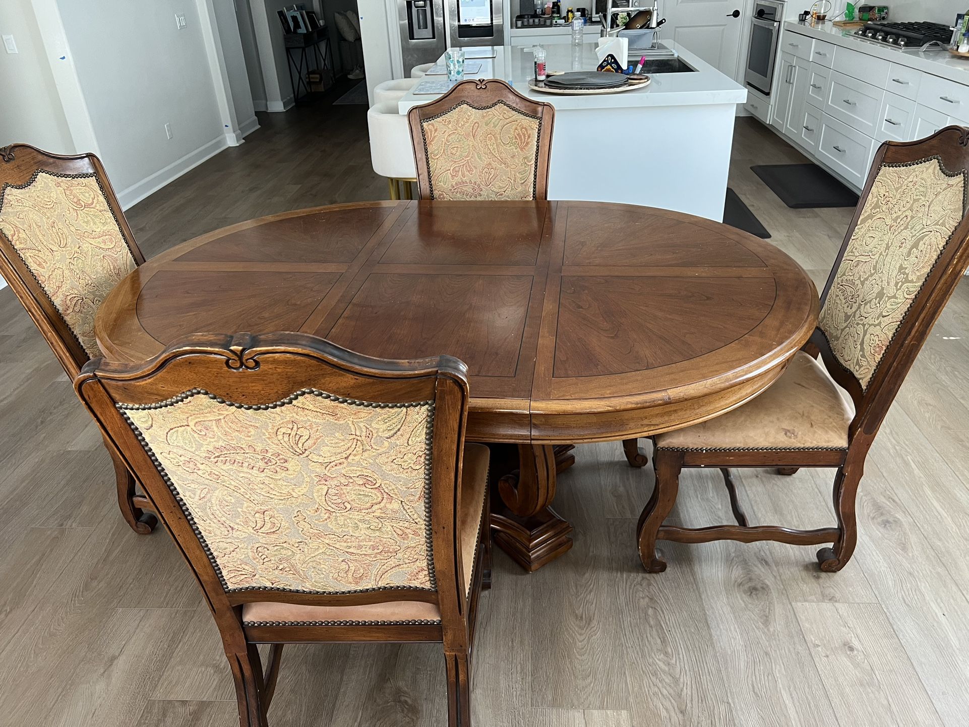 Dining Table, Four Chairs.