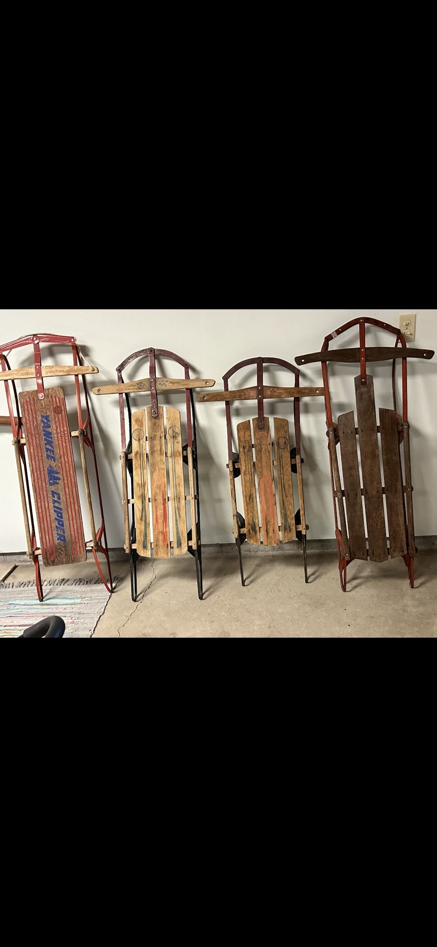 Vintage Snow Sleds