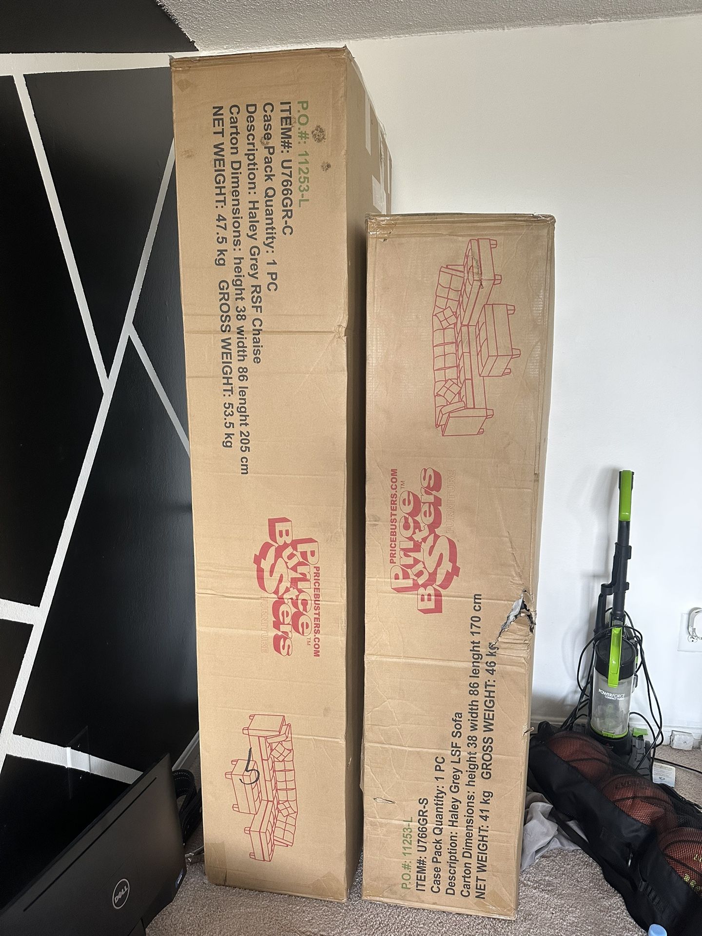  Haley Grey LSF Sofa (Seats 5-7 People)