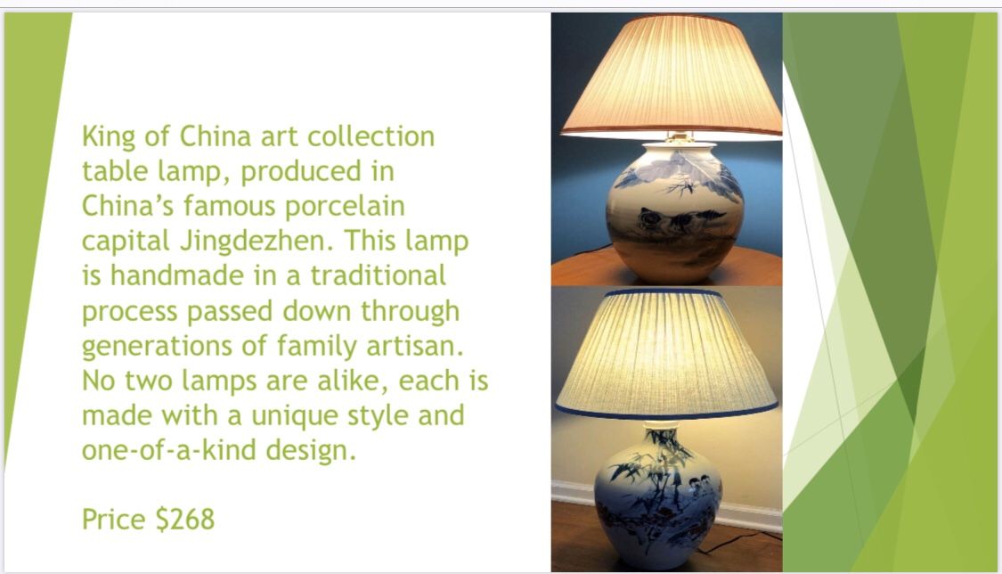 Art collection table lamp