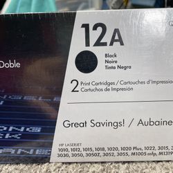 HP 12A - Q2612A- 2-pack Black Original LaserJet Toner Cartridges, Q2612D