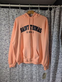 Apricot colored Hooded pullover sweatshirt