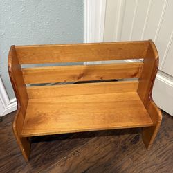 Antique Bench Time Out Church Pew Small Kids Wood Sturdy