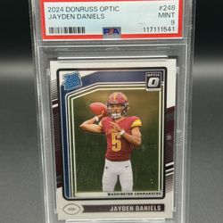 2024 Donruss Optic Rated Rookie #248 Jayden Daniels RC PSA MINT 9