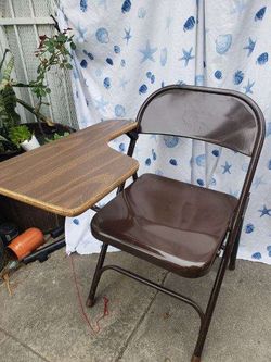 Chair With Desk Vintage Retro 100% Stainless Steel