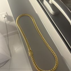 Miami Cuban Link Chain 24 Inches Gold Plated 