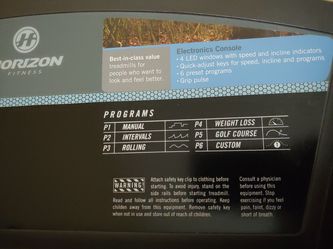 Horizon t95 treadmill manual hot sale