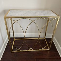 Patterson  34.5" Marble Top Console Table Gabby